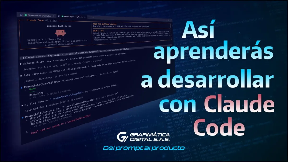 Bienvenidos a Grafimática Digital | Desarrollo en vivo con Claude Code