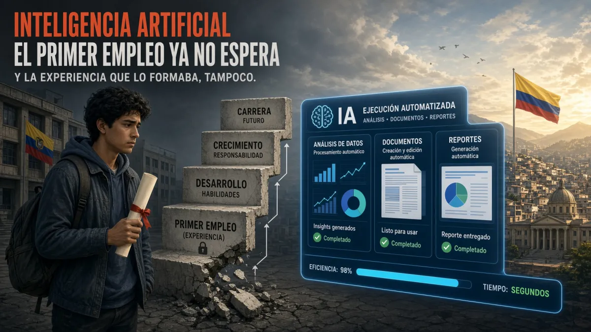 La IA ya borró el primer peldaño laboral. Colombia todavía no lo sabe.