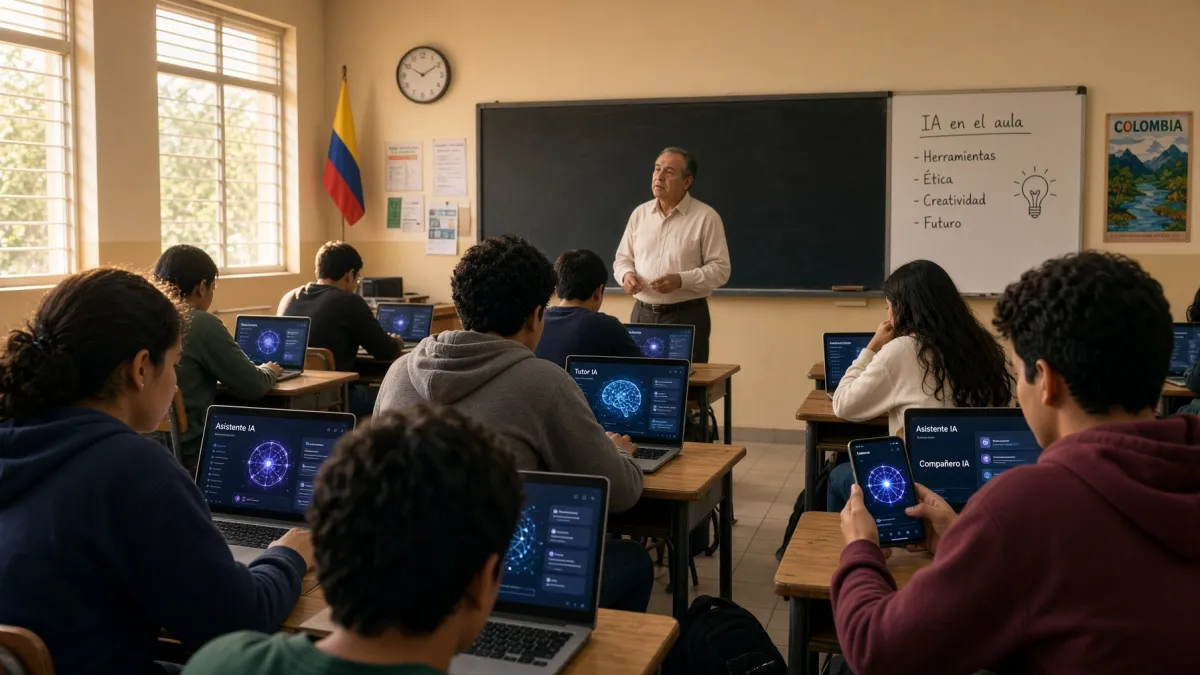 El 92% de universitarios latinoamericanos ya usa IA. Solo el 22% de los docentes colombianos sabe cómo enseñar a usarla bien.
